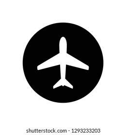 airplane icon symbol vector. on white background