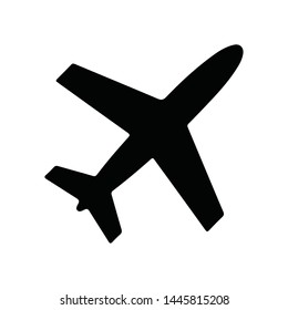 airplane icon symbol vector. on white background
