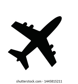 airplane icon symbol vector. on white background