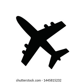 airplane icon symbol vector. on white background