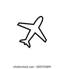 Airplane icon symbol vector on white background