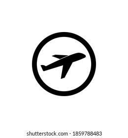 Airplane icon symbol vector on white background