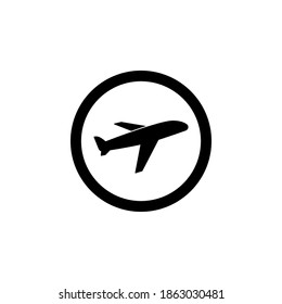 Airplane icon symbol vector on white background