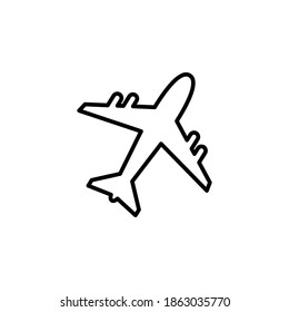 Airplane icon symbol vector on white background