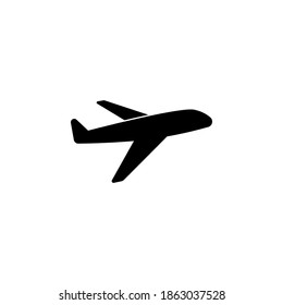 Airplane icon symbol vector on white background