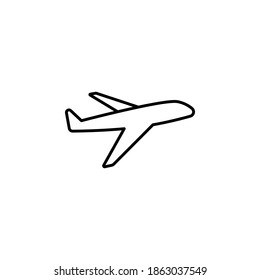 Airplane icon symbol vector on white background