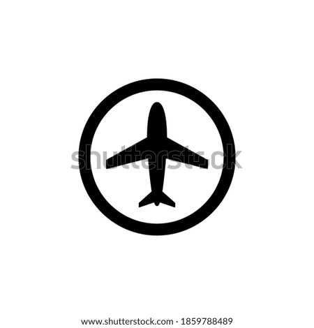 Airplane icon symbol vector on white background