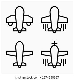 Airplane icon. Airplane symbol vector sign for graphic and web design.