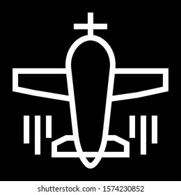 Airplane icon. Airplane symbol vector sign for graphic and web design.