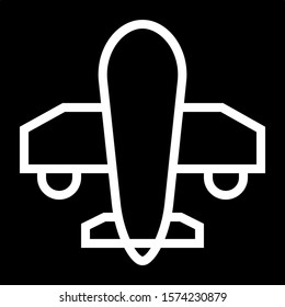 Airplane icon. Airplane symbol vector sign for graphic and web design.