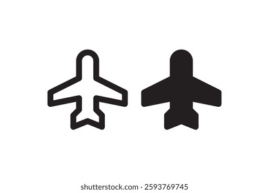 Airplane Icon Symbolizing Travel and Aviation Vector