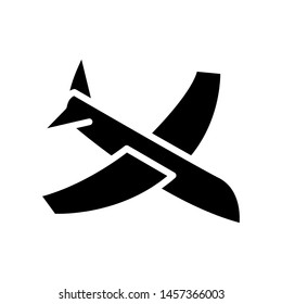 Airplane Icon Template Logo Design Emblem Isolated Illustration , Business Concept Fly Travel Tourism , Outline Solid Background White
