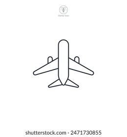 Airplane Icon theme symbol vector illustration isolated on white background