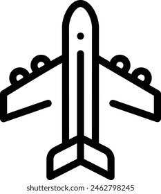 airplane icon. Thin Linear Style Design Isolated On White Background