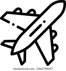 airplane icon. Thin Linear Style Design Isolated On White Background