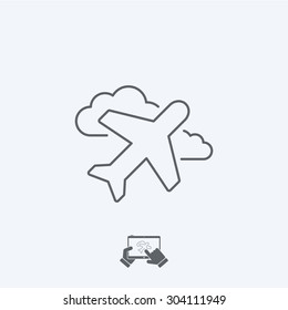 Airplane icon - Thin series