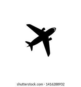Airplane icon. Travel transport sign. Fokker airplane vector