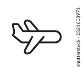 Airplane Icon In Trendy Design Vector Eps 10