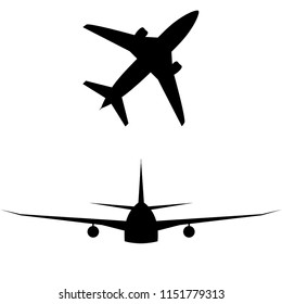 Airplane icon, in trendy flat style isolated on white background. Plane symbol for your web site design, logo, app, UI. Vector illustration.