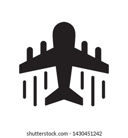 Airplane icon in trendy flat style design. Vector graphic illustration. Suitable for website design, logo, app, and ui. EPS 10.