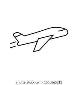 Airplane Icon in trendy flat style isolated on white background. Plane symbol for your web site design, logo, app, UI. Vector illustration, EPS10.