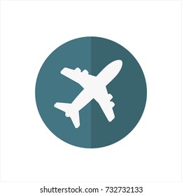 Airplane icon  in trendy flat style isolated on white background. Airplane icon symbol for your web site design,Airplane logo, app, UI. Vector illustration, Airplane icon eps10. 