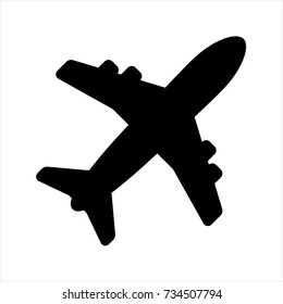 Airplane Icon Trendy Flat Style Isolated Stock Vector (Royalty Free ...