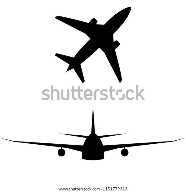 Airplane icon, in trendy flat style\
isolated on white background. Plane symbol for your web site\
design, logo, app, UI. Vector\
illustration.