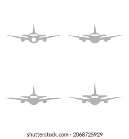 airplane icon, two airplanes, vector illustration