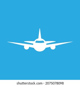 airplane icon, two airplanes, vector illustration