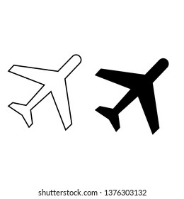 Airplane icon. vector