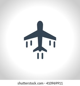 airplane Icon. Vector Art Picture. Simple sign. For using in the web, app, ui. Flat style eps. 