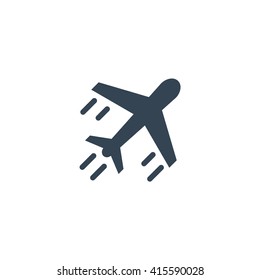 airplane Icon. Vector Art Picture. Simple sign. For using in the web, app, ui. Flat style eps. 