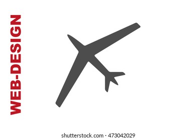 Airplane Icon Vector, author portfolio web-design