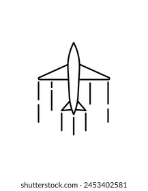 airplane icon, vector best line icon.