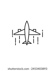 airplane icon, vector best line icon.