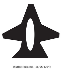 Ícone vetorial do avião (Biman) que simboliza viagens, voos e aviação. Perfeito para design de avião, turismo ou logística. Arquivo EPS do Adobe Illustrator totalmente editável incluído.