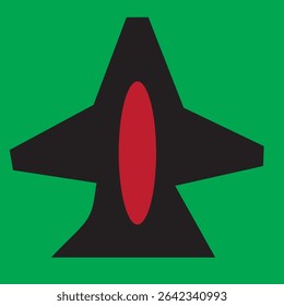 Ícone vetorial do avião (Biman) que simboliza viagens, voos e aviação. Perfeito para design de avião, turismo ou logística. Arquivo EPS do Adobe Illustrator totalmente editável incluído.