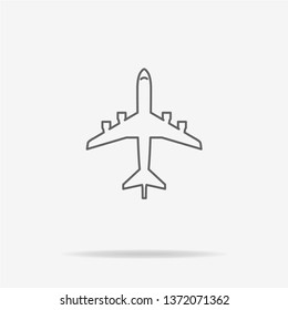 Airplane icon. Vector concept illustration for design.
