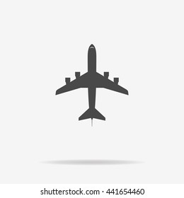 Airplane icon. Vector concept illustration for design.
