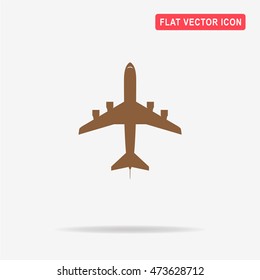 Airplane icon. Vector concept illustration for design.