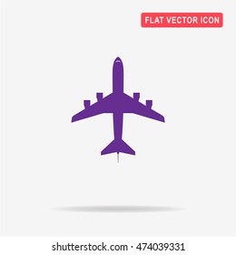 Airplane icon. Vector concept illustration for design.