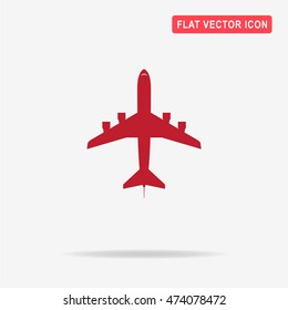 Airplane icon. Vector concept illustration for design.