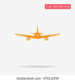 Airplane icon. Vector concept illustration for design.