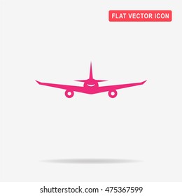 Airplane icon. Vector concept illustration for design.