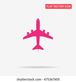 Airplane icon. Vector concept illustration for design.