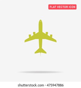 Airplane icon. Vector concept illustration for design.