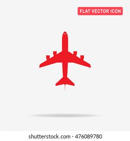 Airplane icon. Vector concept illustration for design.