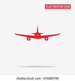 Airplane icon. Vector concept illustration for design.