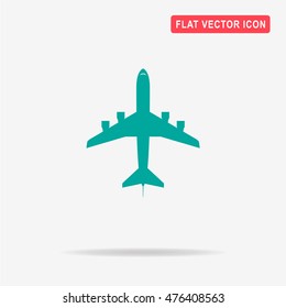 Airplane icon. Vector concept illustration for design.